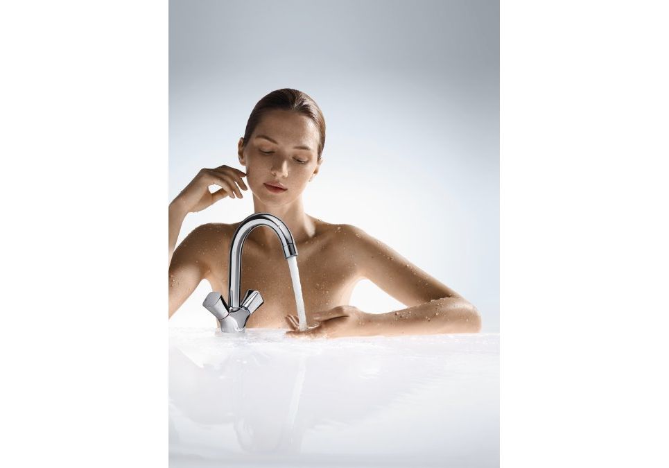 Приобрести 71222000 logis смеситель для раковины c двумя рукоятками с донным клапаном