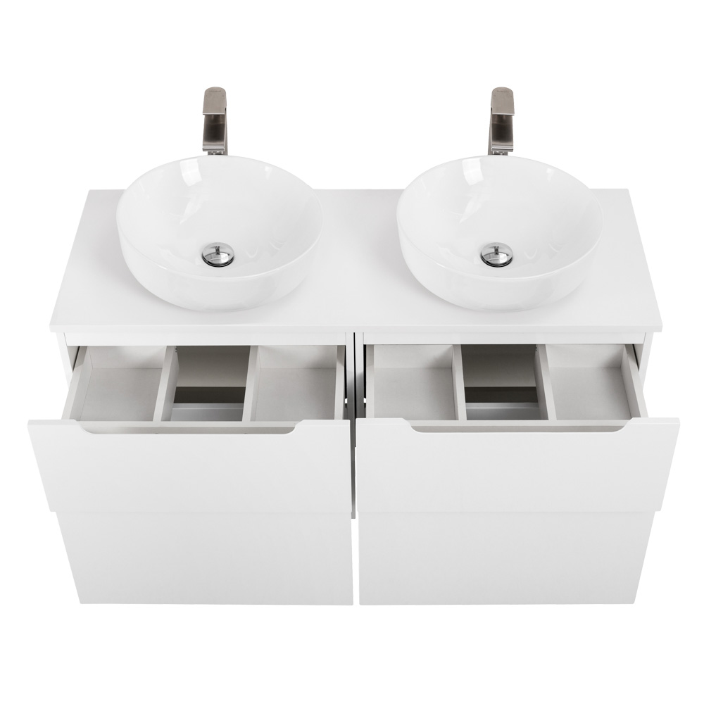 Приобрести belbagno тумба со столешницей etna-h60 120 см, подвесная bianco lucido