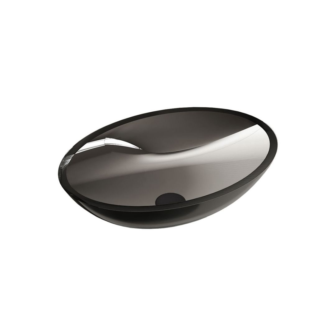 Приобрести vincea раковина накладная 50х35 см, прозрачная, четная vbs-6t11b