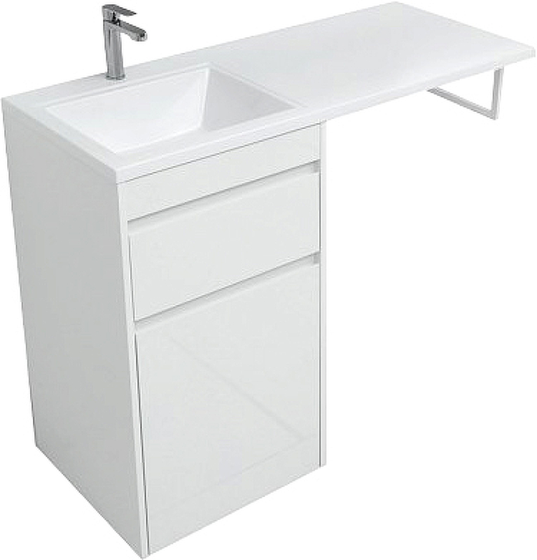 Приобрести aquanet тумба с раковиной токио 48 см, белая (напольная, 1 ящик)