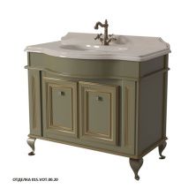 Caprigo Тумба с раковиной FRESCO 100 см, зеленая, эмаль
