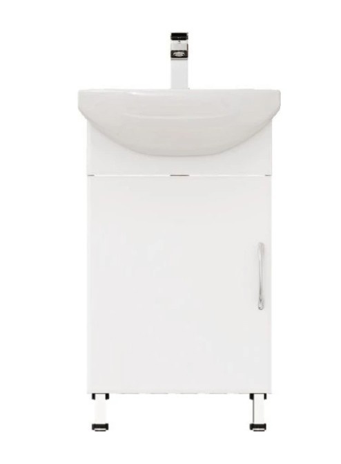 Приобрести mirsant тумба напольная оптима 55 см с раковиной балтика-55, белая ут000080926