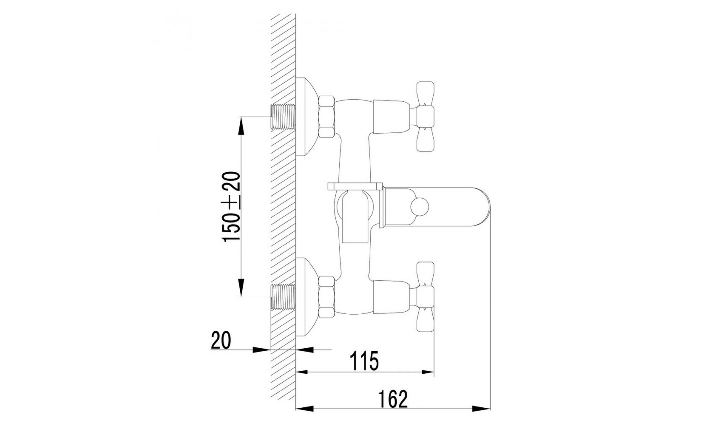 Приобрести lemark смеситель для ванны benefit, двухвентильный, хром lm2502c