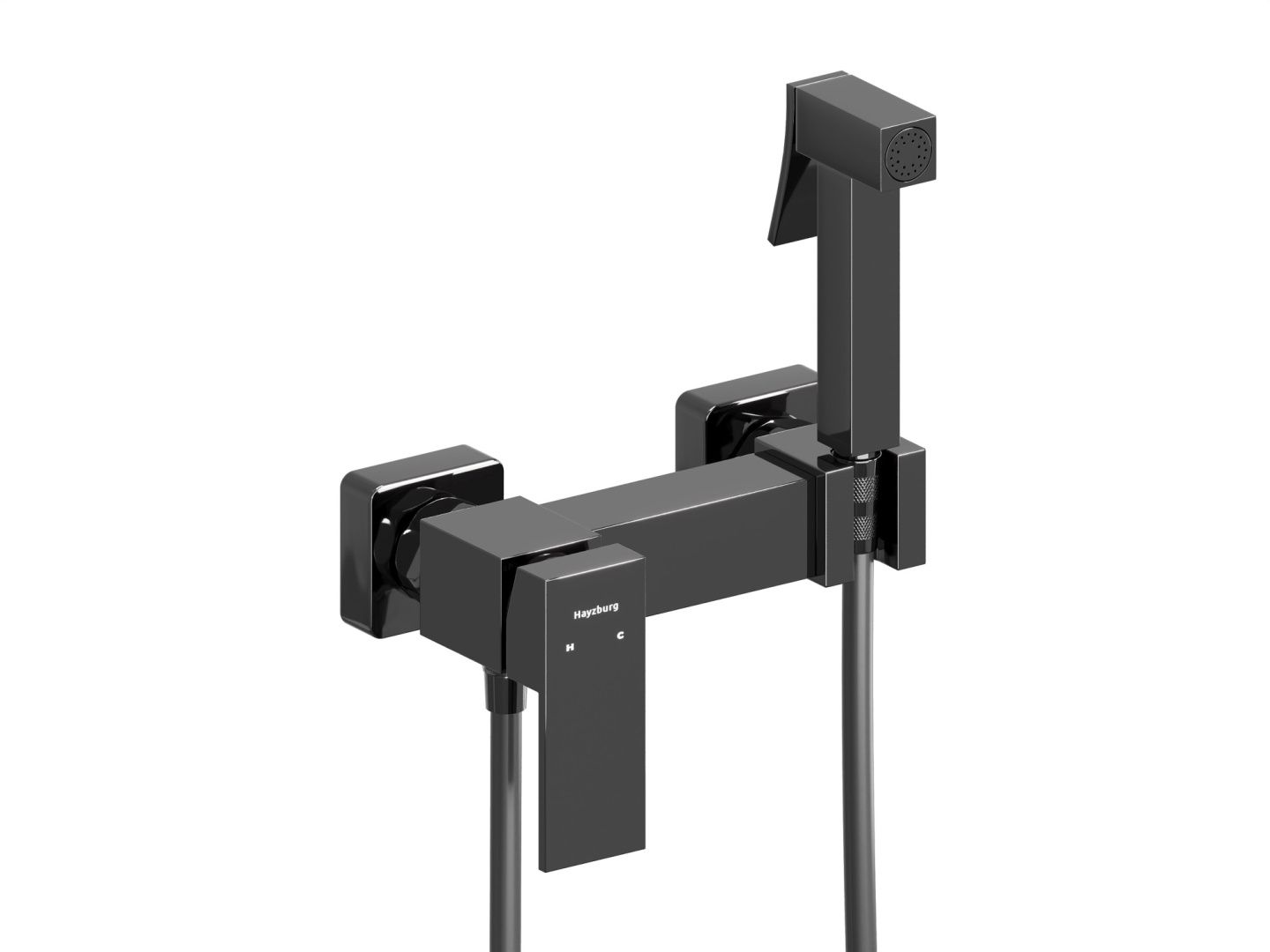 Приобрести hayzburg смеситель с гигиеническим душем, черный хром hb-1006bch