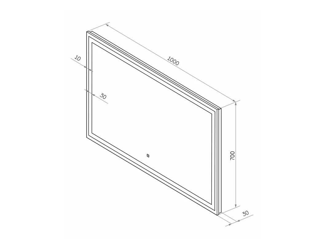 Приобрести continent зеркало с подсветкой mercury 100х70 см, белое