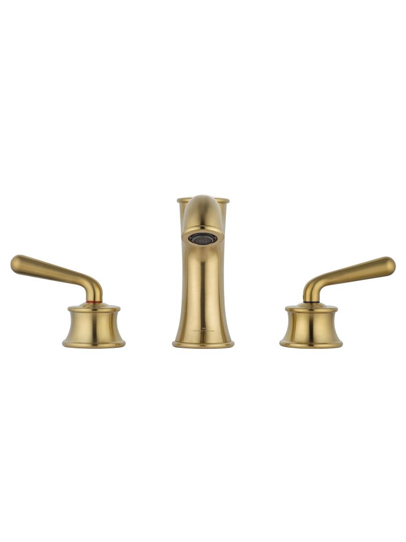 Приобрести смеситель для раковины на 3 отверстия wonzon & woghand steam, брашированное золото (ww-88159008-bg)