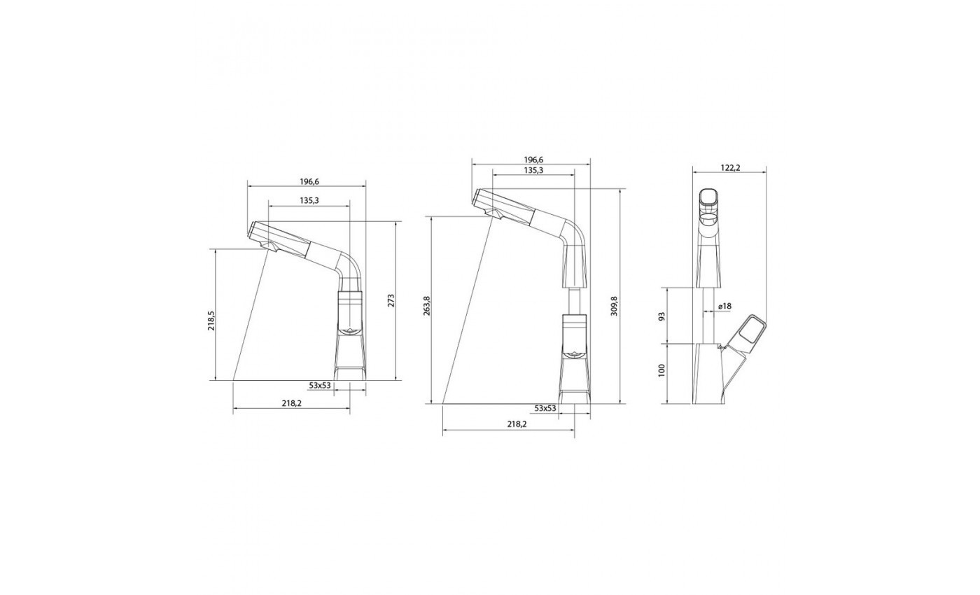 Приобрести lemark смеситель для кухни soul с вытяжным изливом, черный lm6008br
