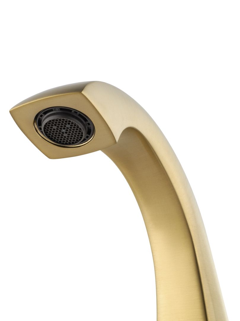 Приобрести смеситель для раковины на 3 отверстия wonzon & woghand flex, брашированное золото (ww-88083095-bg)