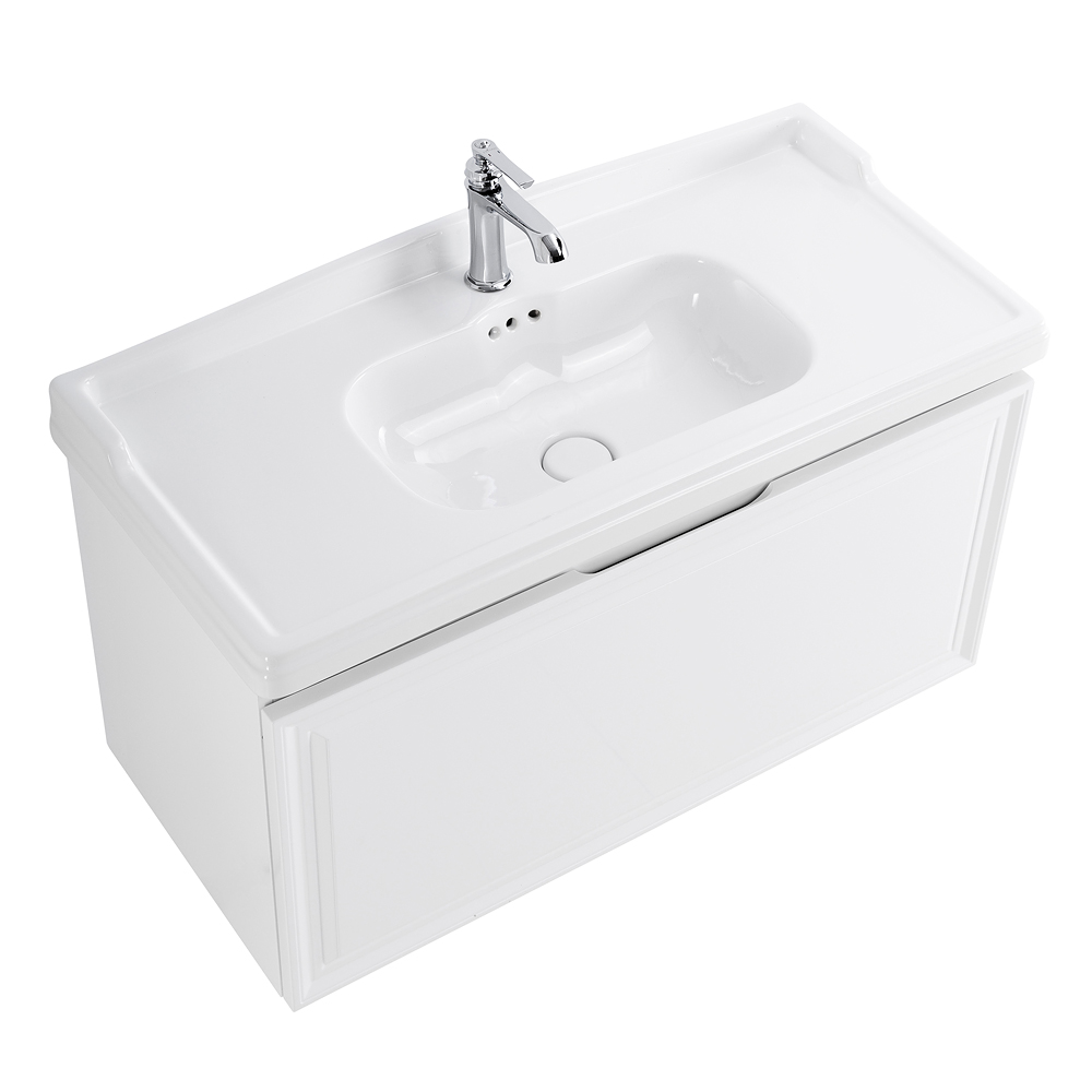 Приобрести cezares тумба подвесная с раковиной giubileo 100 см bianco lucido, белый глянец giubileo-1000-1c-so-bl