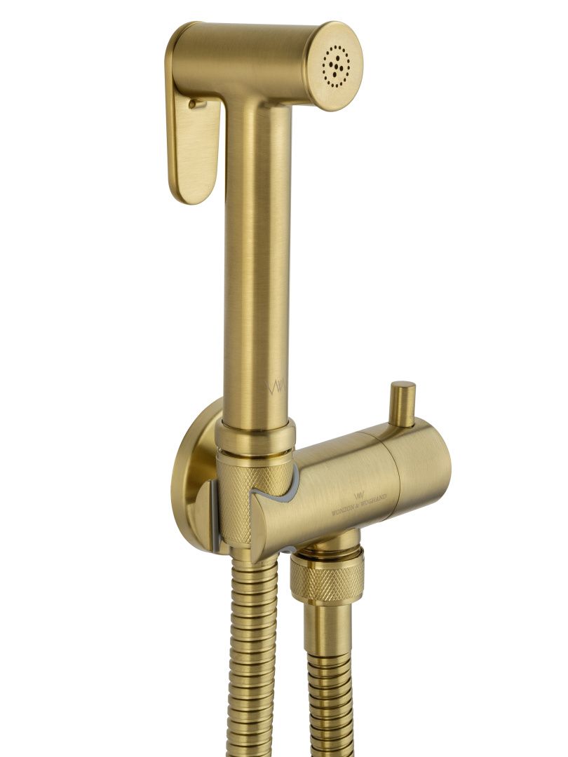 Приобрести модуль гигиенического душа для встраиваемых смесителей wonzon & woghand, брашированное золото (ww-88809903-bg)