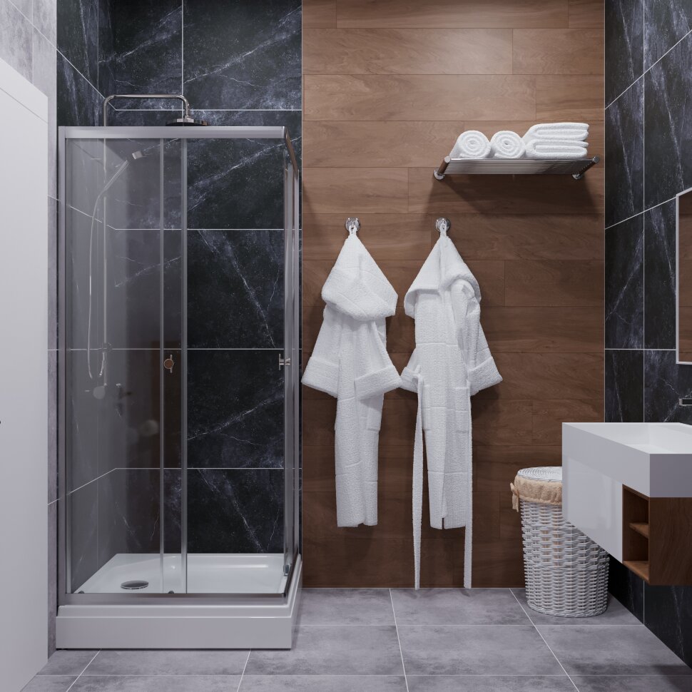 Приобрести тритон душевое ограждение вента 100х100 см, хром, прозрачное щ0000049619