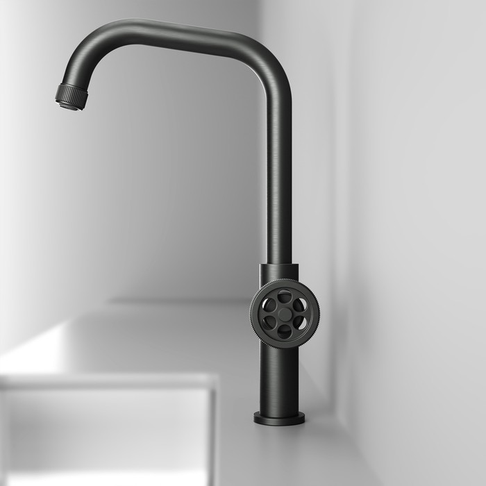 Приобрести iddis смеситель для раковины grange 374мм, высокий, графит gragm00i05