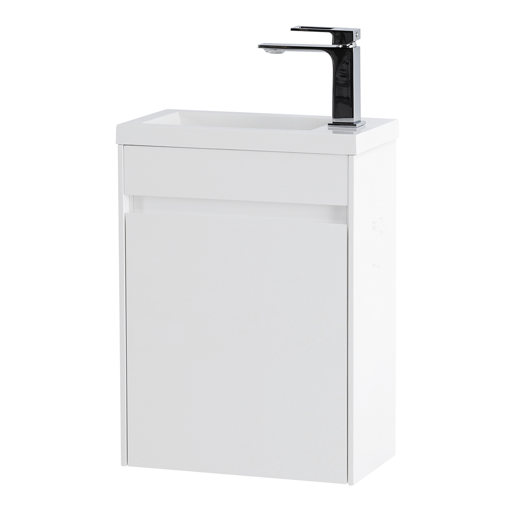 Приобрести belbagno тумба с раковиной pietra mini 40 см, подвесная с дверью 40-l bianco lucido, белая раковина