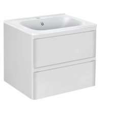 Vincea Тумба подвесная Vico 60 см, белая с белой раковиной VMC-2V600GW;VCB-2VP600W