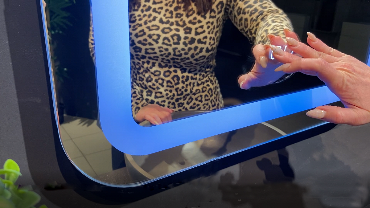 Приобрести azario зеркало мальта rgb 55х80 см, мульти-цвет, с подсветкой, сенсорный выключатель, диммер, led-00002511