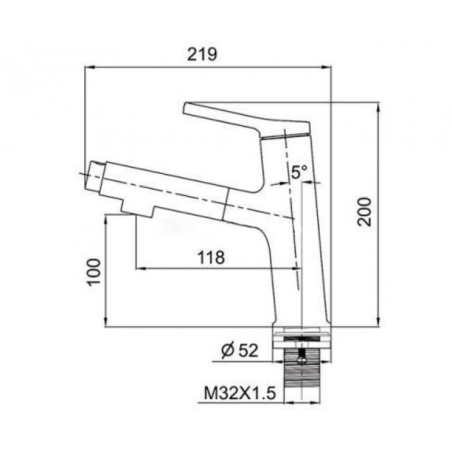 Приобрести gappo смеситель для раковины g1052-70 с выдвижной лейкой, хром 35084