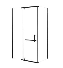 Mirsant Душевое ограждение Arena Square Black 100х100 см, черное УТ000094567