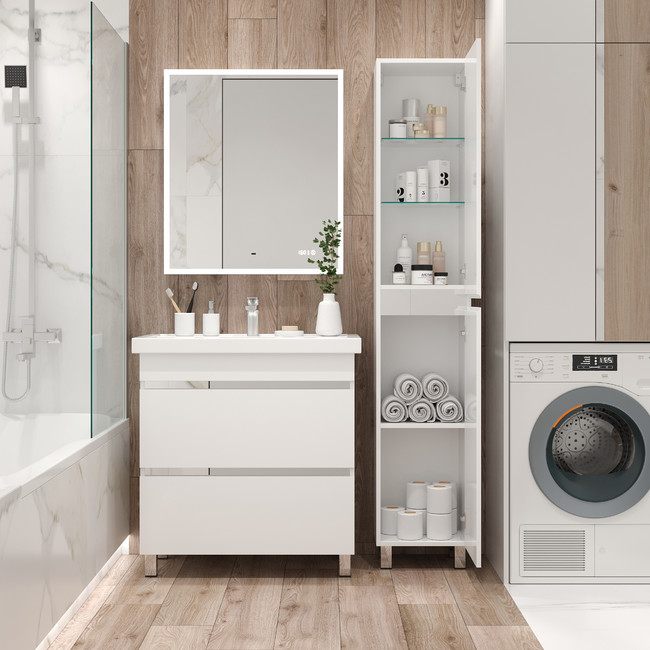 Приобрести briz пенал напольный elen 35 см, белый, левый п-35