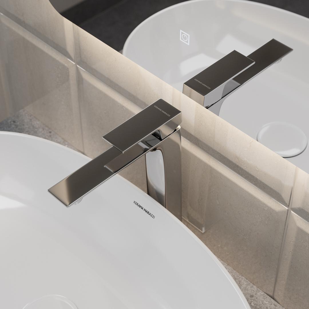 Приобрести kerama marazzi смеситель для раковины fioretto высокий, хром v2cr205llkm
