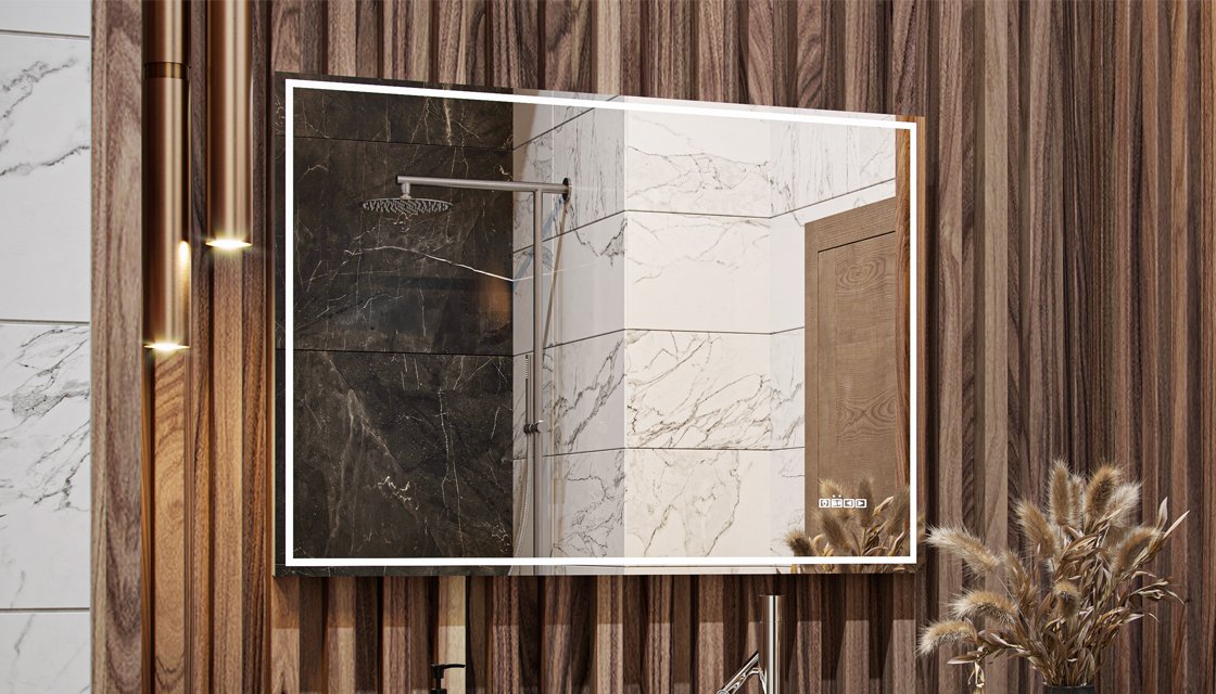 Приобрести зеркало velvex klaufs media 100x70 см c антизапотеванием, bluetooth, подсветка, сенсорное управление, zkkla.me.100.al