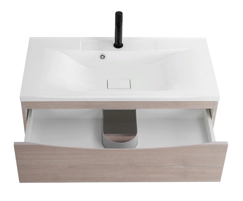 Приобрести тумба подвесная с раковиной belbagno marino-900-2c-so-rg-p 90 см, rovere grigio