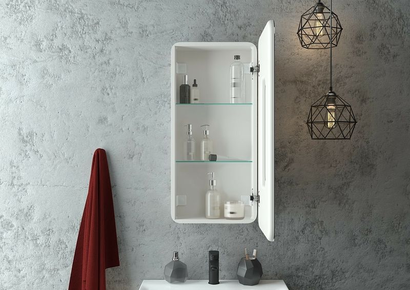 Приобрести continent зеркало шкаф с подсветкой elliott 40х80 см, сенсорный включатель, правосторонее, белое