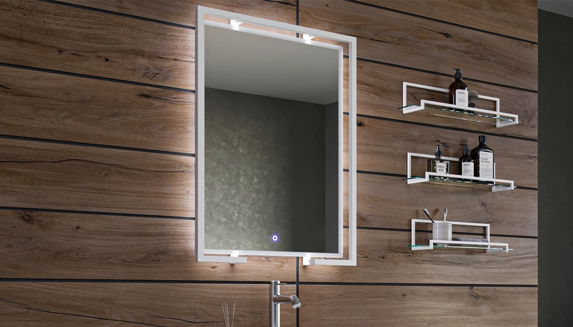 Приобрести зеркало velvex klaufs gelou 60 см с подсветкой, сенсорное включение zkgel.60-21.58, белое