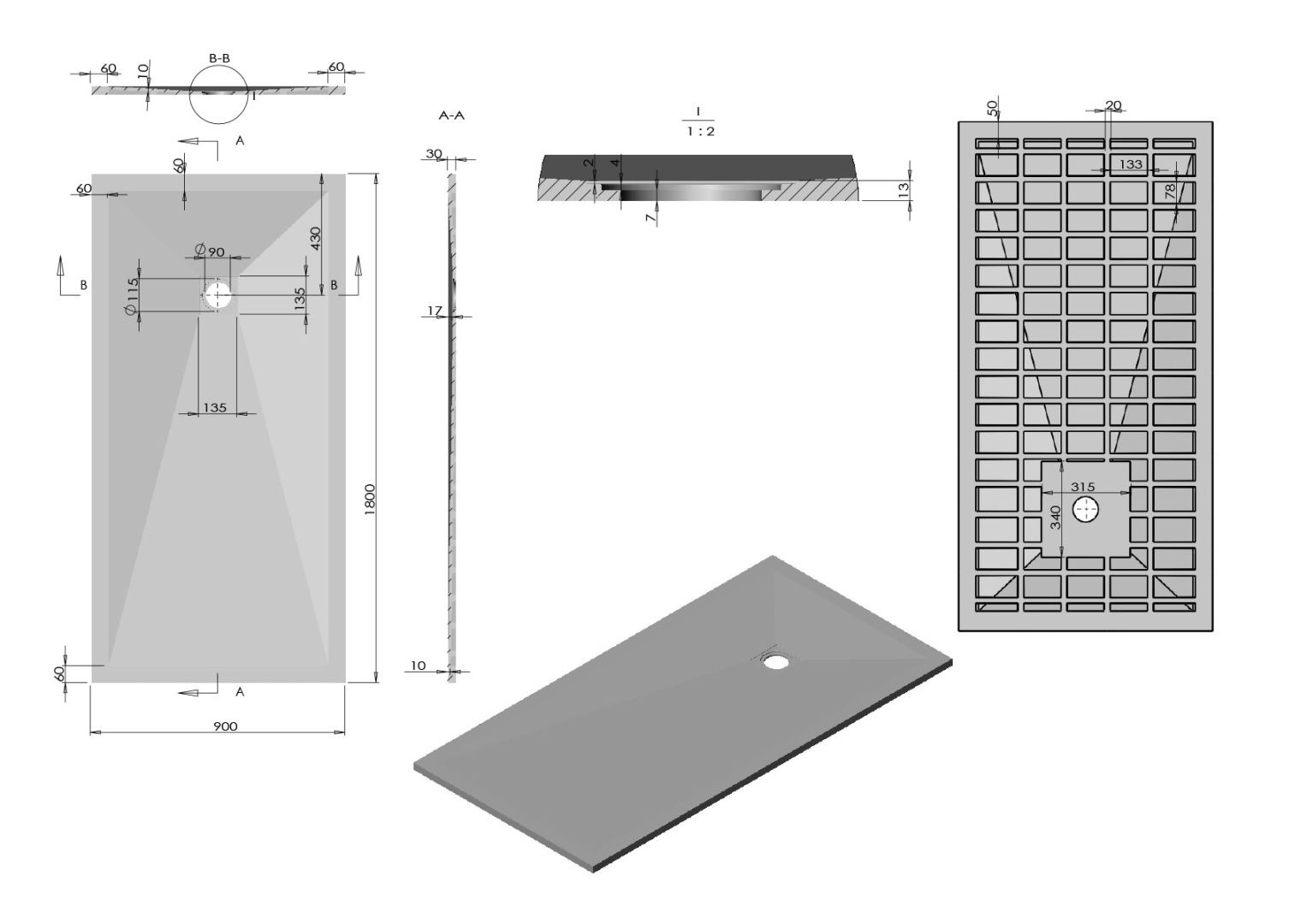 Приобрести vincea душевой поддон 90х180 см, прямоугольный, белый матовый vst-4sr9018w