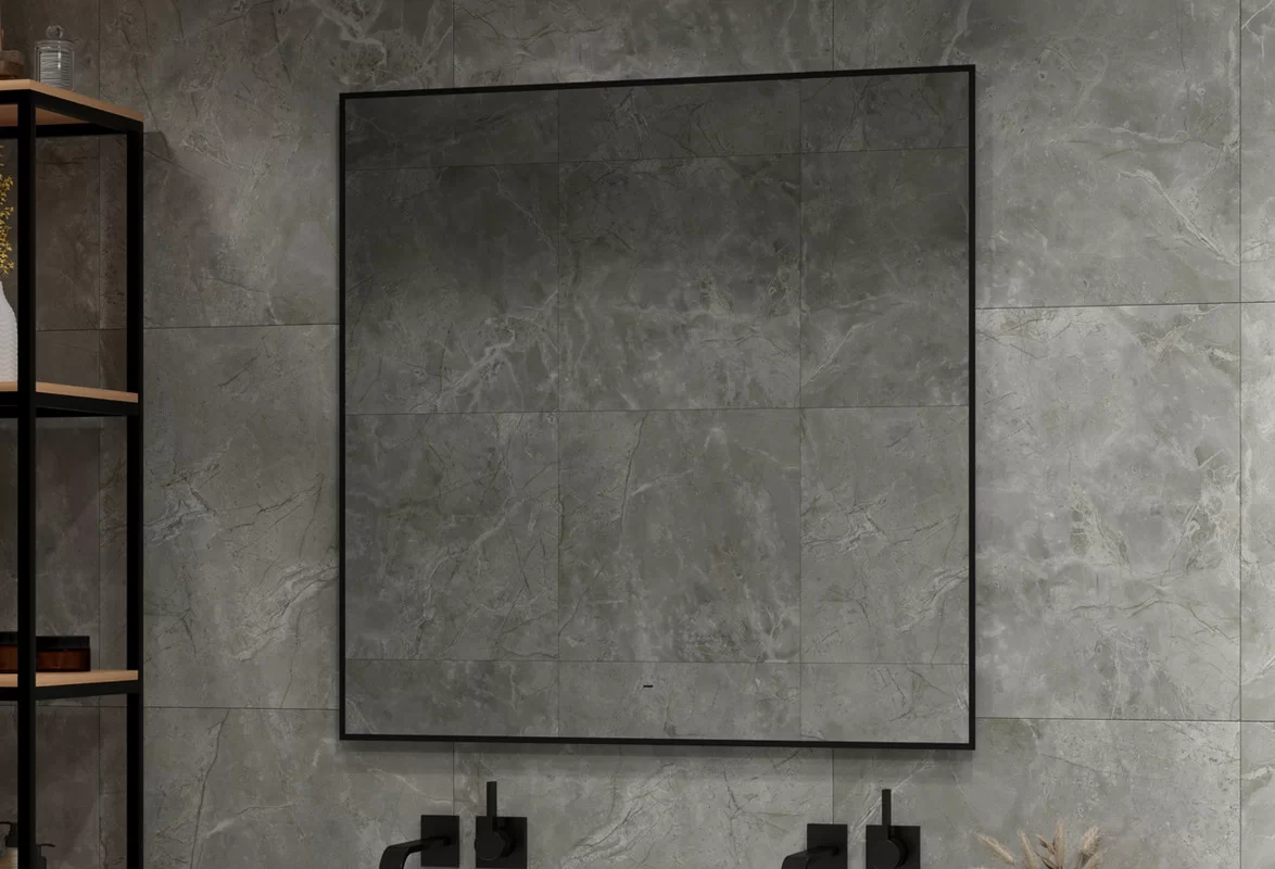 Приобрести continent зеркало с подсветкой amer 100х100 см, черное