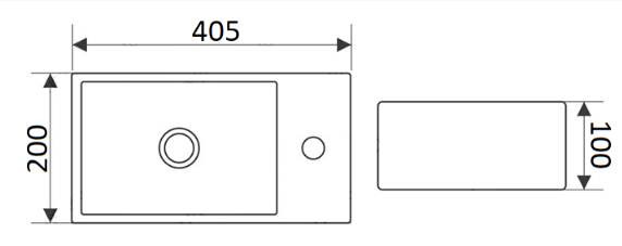 Приобрести раковина накладная /подвесная ceramalux 40 см 9048dl