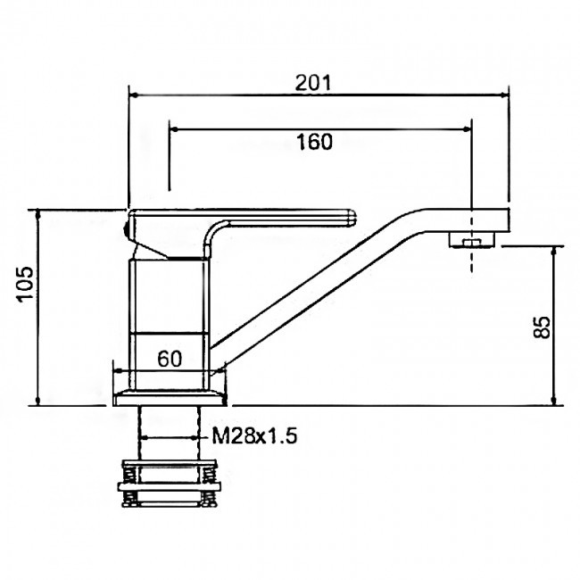 Приобрести gappo смеситель для кухни g4507-6 с длинным изливом, черный 30057