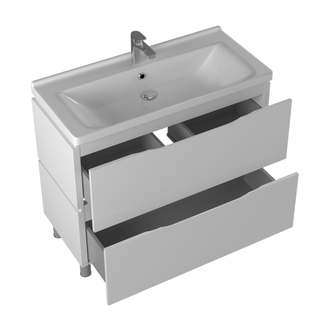 Приобрести briz тумба напольная milana 100 см, белая, т8-100