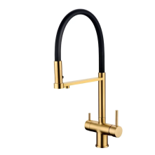 Grocenberg Смеситель для кухни с гибким изливом, матовое золото GB4095MG