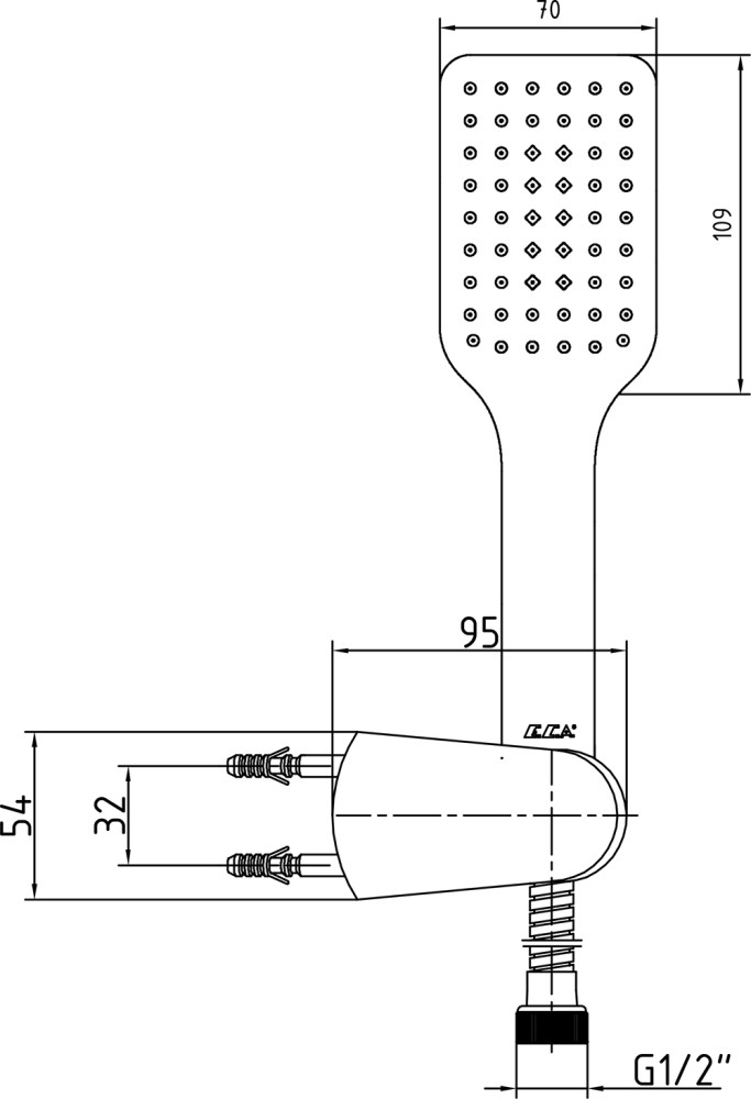 Приобрести e.c.a. душевой гарнитур tiera, 102117342ex