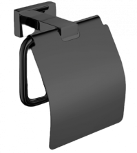 Держатель для туалетной бумаги с крышкой Vieir V5009C черный 