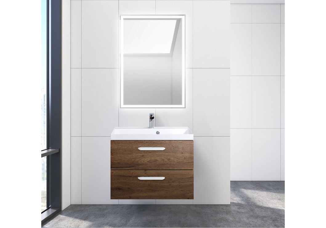 Приобрести тумба подвесная с раковиной belbagno aurora-700-2c-so-rt 70 см, rovere tabacco