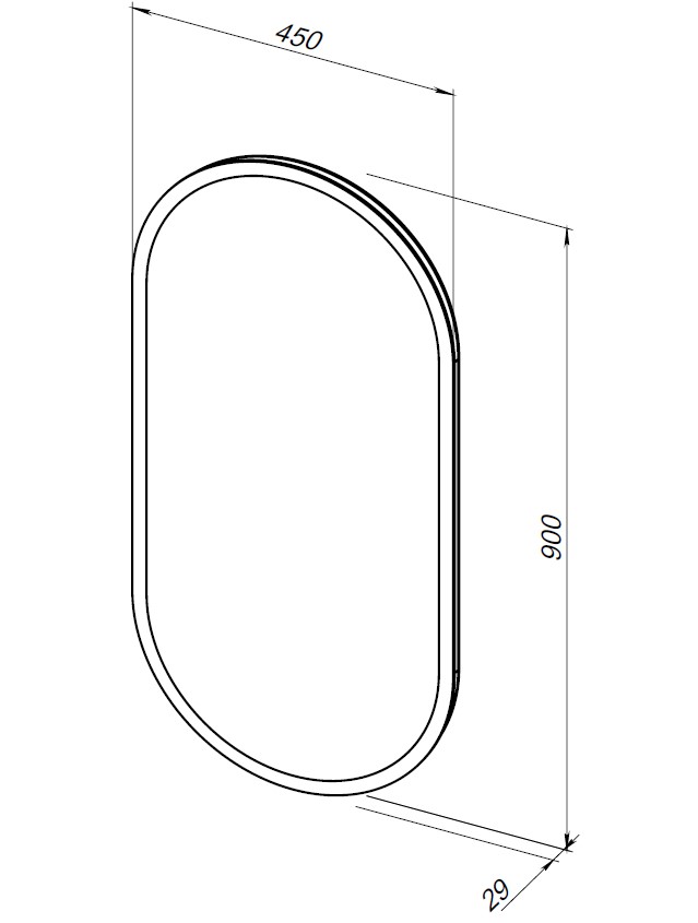 Приобрести aquanet зеркало монте 45 см, с подсветкой и часами, белое матовое