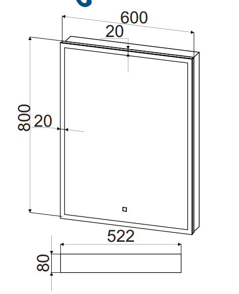 Приобрести зеркало-шкаф мирсант arena 60/1 с подсветкой