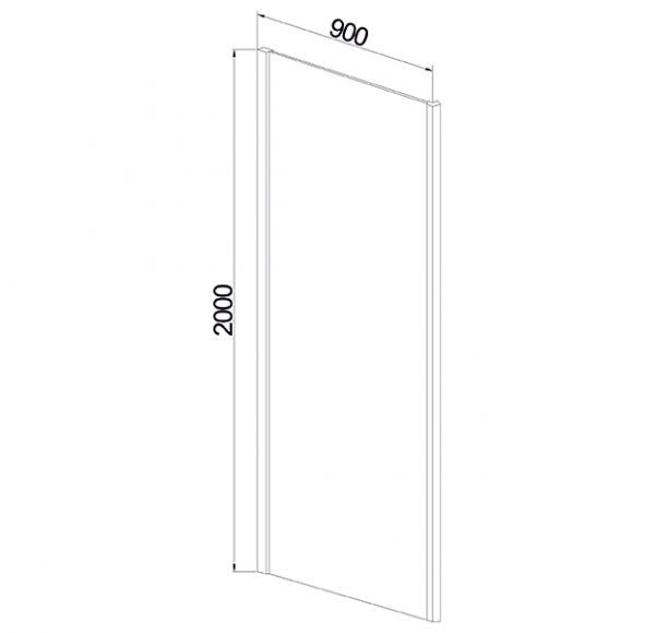 Приобрести стенка боковая line 2 900x2000