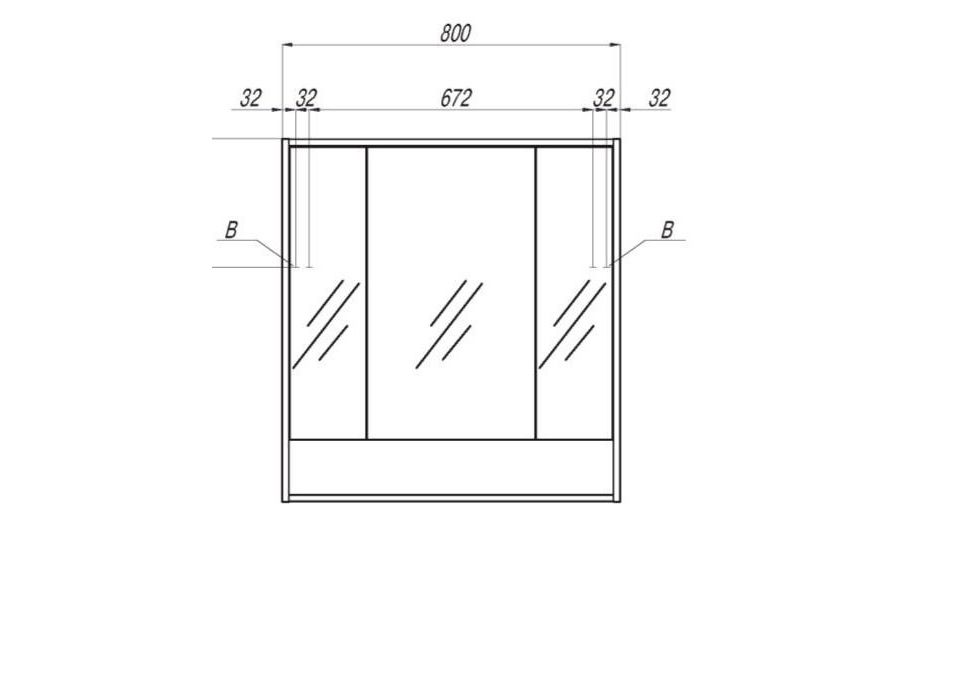Приобрести зеркало шкаф акватон рико 80 см, цвета белый ясень