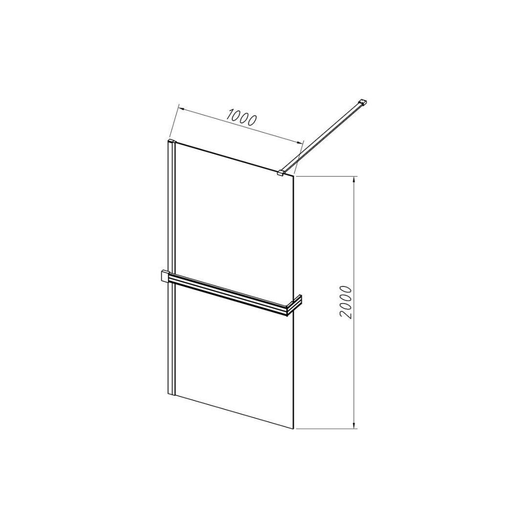 Приобрести vincea душевая перегородка walk-in 100 см, тонированная, черная vsw-4hr100cgb