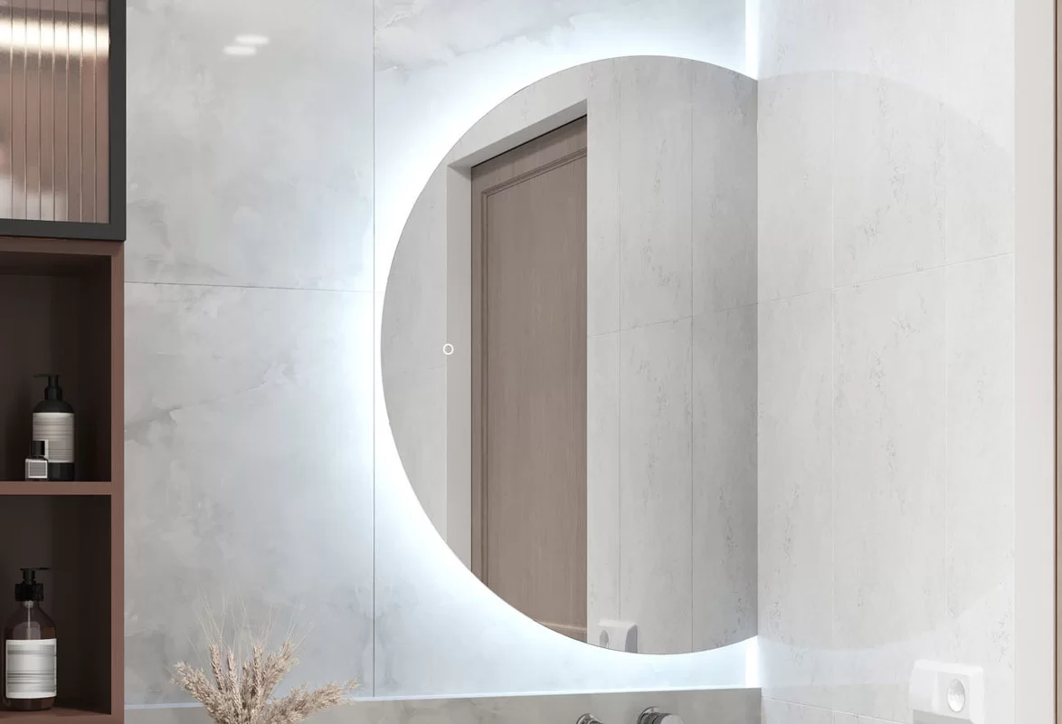 Приобрести continent зеркало с подсветкой jill 60х90 см, белое