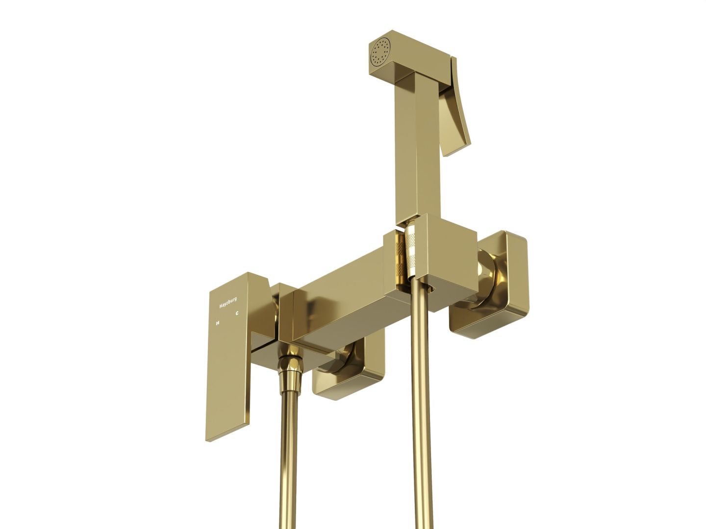 Приобрести hayzburg смеситель с гигиеническим душем, золото hb-1006go