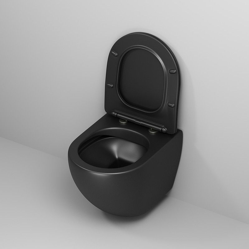 Приобрести grossman унитаз подвесной color с крышкой дюропласт, микролифт, черный матовый gr-4455bms