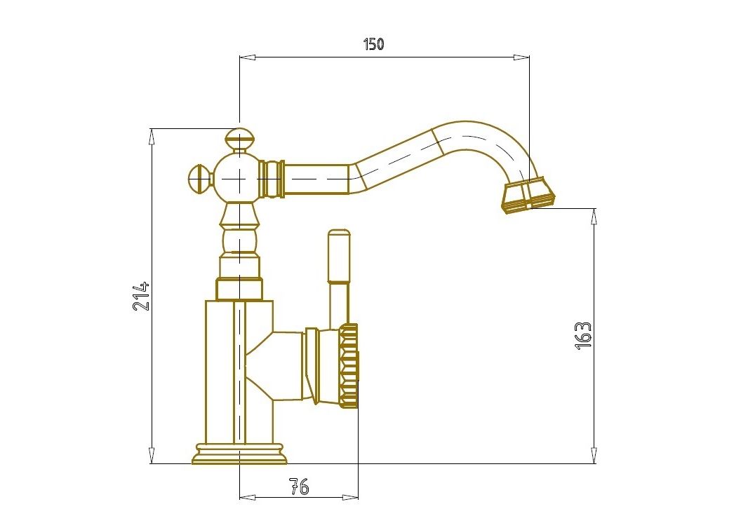 Приобрести смеситель для раковины bronze de luxe windsor 21788, бронза