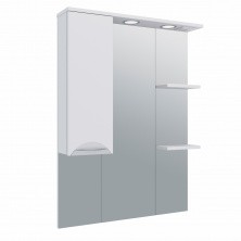 AQUA DE MARCO Зеркало-шкаф ELEGANSE 75 см, левое, белый\хром 1075CELE/L