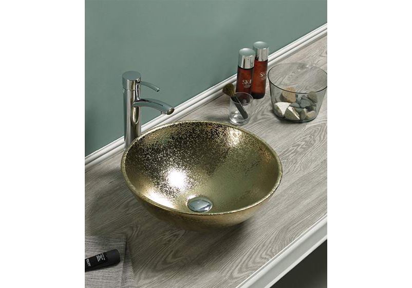 Приобрести раковина-чаша ceramalux 40 см 7226 sj, золото