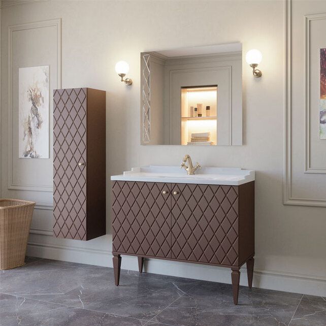 Приобрести caprigo тумба с раковиной roma 100 см, мокко