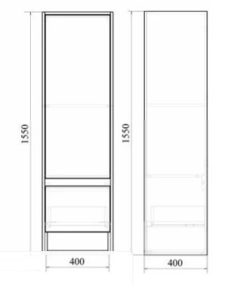 Приобрести mirsant пенал подвесной scandy 45 см, белый ут000094728
