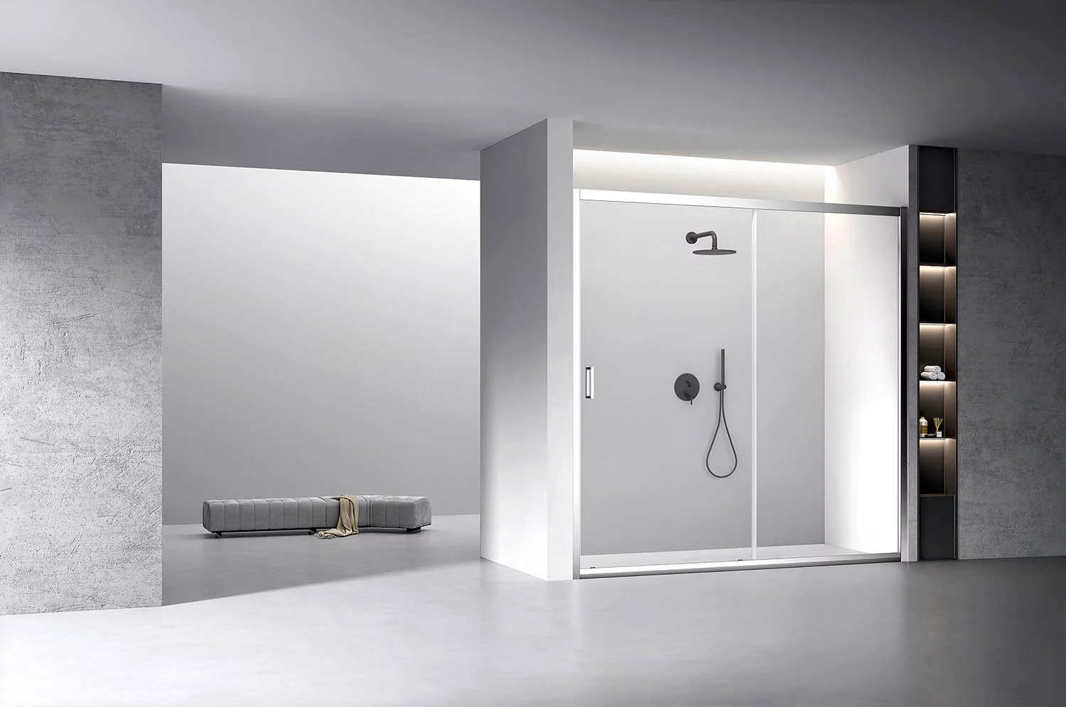 Приобрести veconi душевая дверь vianno vn-60, 160x195 см, хром, прозрачное vn60-160-01-c5